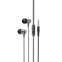 Дротові навушники HOCO M108 3.5 мм (mini-Jack) 1.2м, Metal Gray