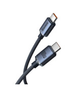 Data Кабель Baseus CAJY000601 Crystal Shine Series Type-C to Type-C 100W 1.2m, Black