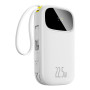 Зовнішній акумулятор Power Bank Baseus EnerFill FC31 22.5W with 2 Built-in cables 20000mAh, Moon White