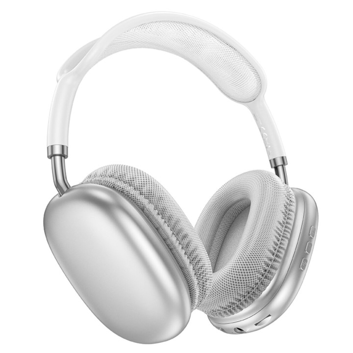 Bluetooth наушники BOROFONE BO22 Plus Elegant BT headphones 800 mAh, Silver