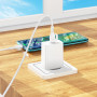 Сетевое зарядное устройство BOROFONE BA21A Pro PD20W cable Type-C to Type-C 1m, White