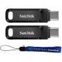 Флешка Flash SanDisk USB 3.1 Ultra Dual Go Type-C 64Gb (150 Mb/s), Black