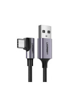 Кабель UGREEN US284 UGR-70255 Right Angle USB to Type-C 3m, Gray
