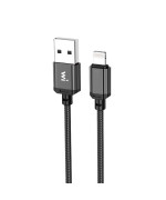 Data - кабель Wibrand Cobra USB-A to Lightning 1m, Black