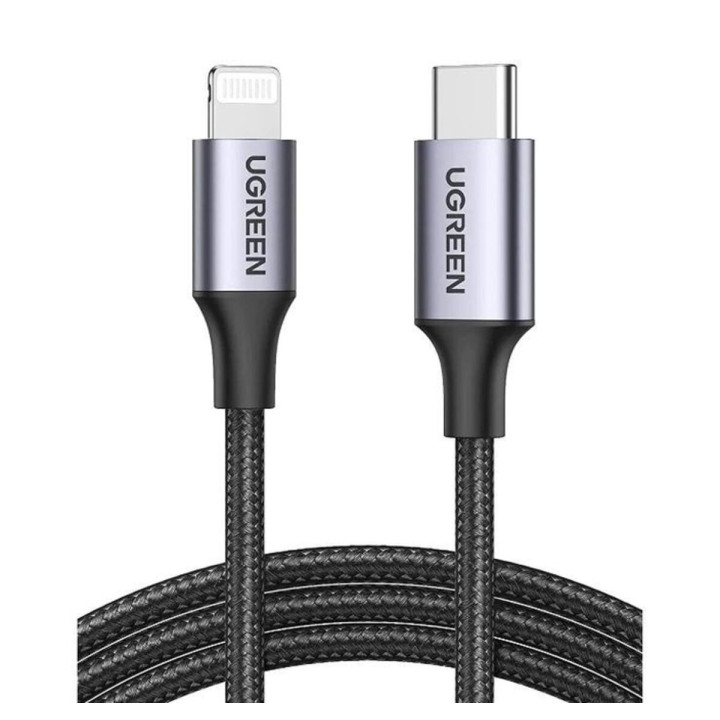 Data-Кабель UGREEN US304 USB-C to Lightning, 1m, Black