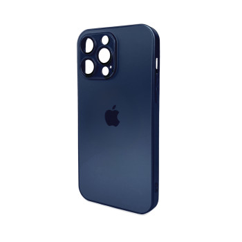 Чохол AG Glass Matt Frame Color для iPhone 15 Pro Max, Navy Blue