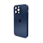 Чохол AG Glass Matt Frame Color для iPhone 15 Pro Max, Navy Blue