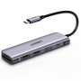 Hub UGREEN CM195 Type-C to 2 Ports USB3.0-A Hub + HDMI + TF / SD with PD Power Supply, Space Gray