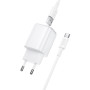 Сетевое зарядное устройство BOROFONE BAS82A с кабелем USB-A to Type-C, White