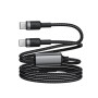 Data - кабель ACEFAST C22-02 USB-C to 2 USB-C 100W, Black