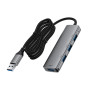 USB Хаб ACEFAST J17 4in1 USB 3.0, Metal Gray