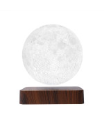 Магнітна левітаційна лампа HCNT Levitating Lamp Moon Dark Wood Grain