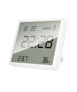 Часи-Термогігрометр HOCO HX41 Indoor electronic clock with hygrothermometer, White