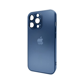 Чохол AG Glass Matt Frame Color для iPhone 13 Pro, Navy Blue