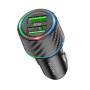 Автомобільний зарядний пристрій BOROFONE BZ21A Brilliant 36W dual port QC3.0, Black