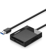 USB Картридер UGREEN CR125 UGR-30333 USB 3.0 50cm, Black