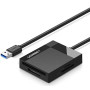 USB Картридер UGREEN CR125 UGR-30333 USB 3.0 50cm, Black