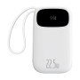 Зовнішній акумулятор Power Bank Baseus EnerFill FC31 22.5W with 2 Built-in cables 20000mAh, Moon White