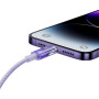 USB Кабель Baseus Explorer Smart Temperature Control USB to Lightning 2.4A 1m, Purple