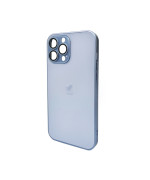 Чохол AG Glass Matt Frame Color для iPhone 13 Pro Max, Sierra Blue