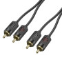 Аудіо-кабель HOCO UPA29 RCA to RCA 1.5m, Black