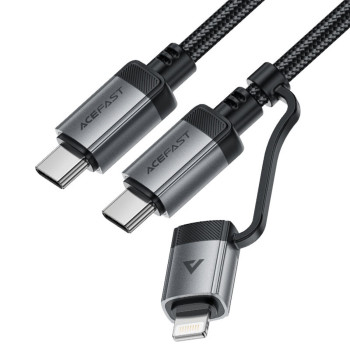 Data - Кабель ACEFAST C20-01 Type-C to Type-C / Lightning 1.2 м, Black