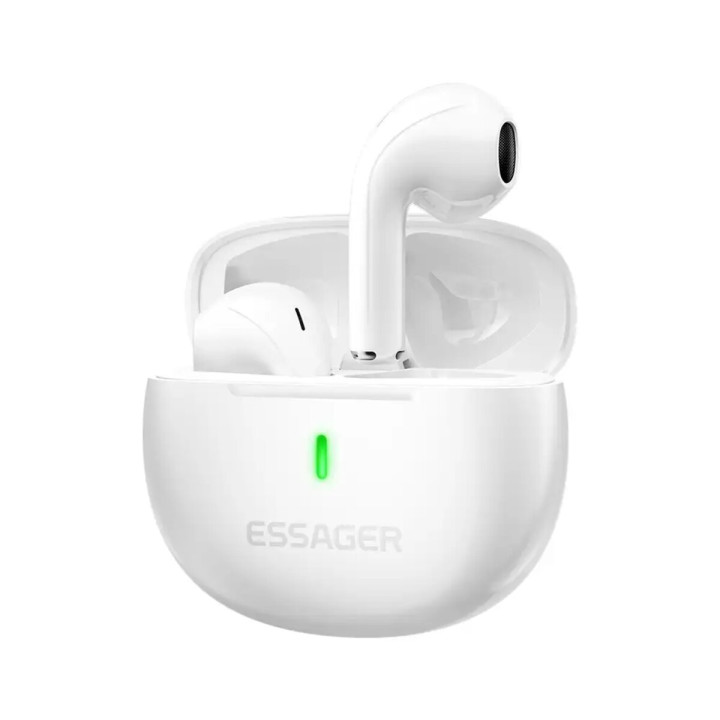 Bluetooth навушники - гарнітура ESSAGER Shining TWS Bluetooth earphones, White