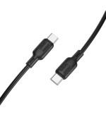Data Кабель BOROFONE BX113 Lenny 60W silicone charging data cable Type-C to Type-C, Black