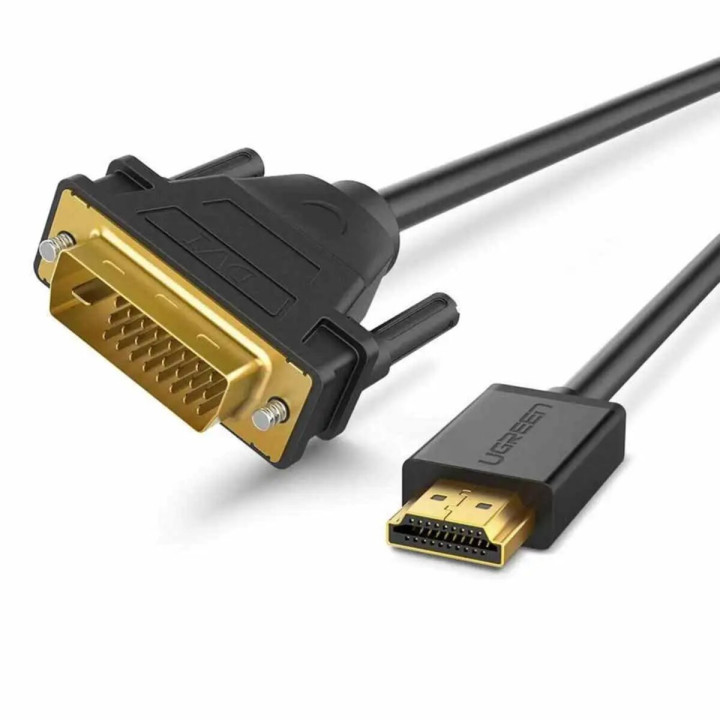 Видео кабель UGREEN HDMI to DVI 2K Cable Male to Male 1.5m, Black