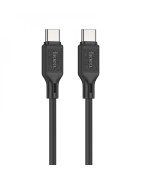 Data-Кабель HOCO X90 Cool 60W 3A silicone charging data cable Type-C to Type-C, Black