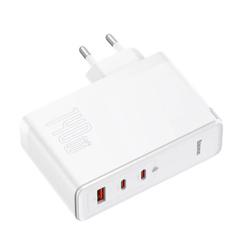 Сетевое зарядное устройство Baseus CCGP100202 240W 5А QC3.0 Cable Type-C to Type-C, White