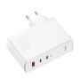 Сетевое зарядное устройство Baseus CCGP100202 240W 5А QC3.0 Cable Type-C to Type-C, White
