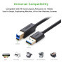 Data-Кабель UGREEN US210 USB 3.0 to BM Print Cable 2m, Black