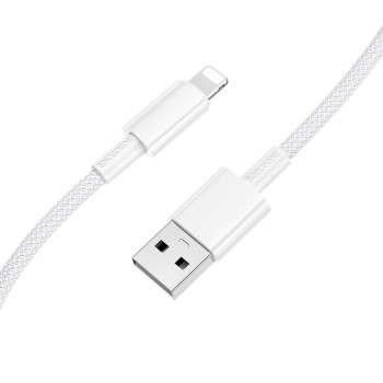 Data - кабель BOROFONE BX117 USB-A to Lightning, White