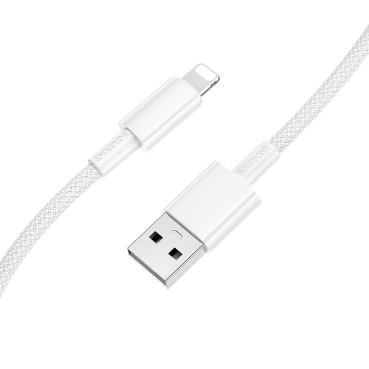 Data - кабель BOROFONE BX117 USB-A to Lightning, White