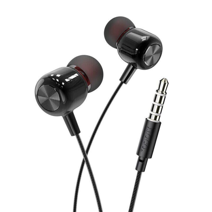 Проводные наушники HOCO M87 String wired earphones with with microphone, Gloomy Black