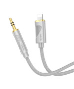 Аудиокабель HOCO UPA30 iP to 3.5mm 1m, Gray