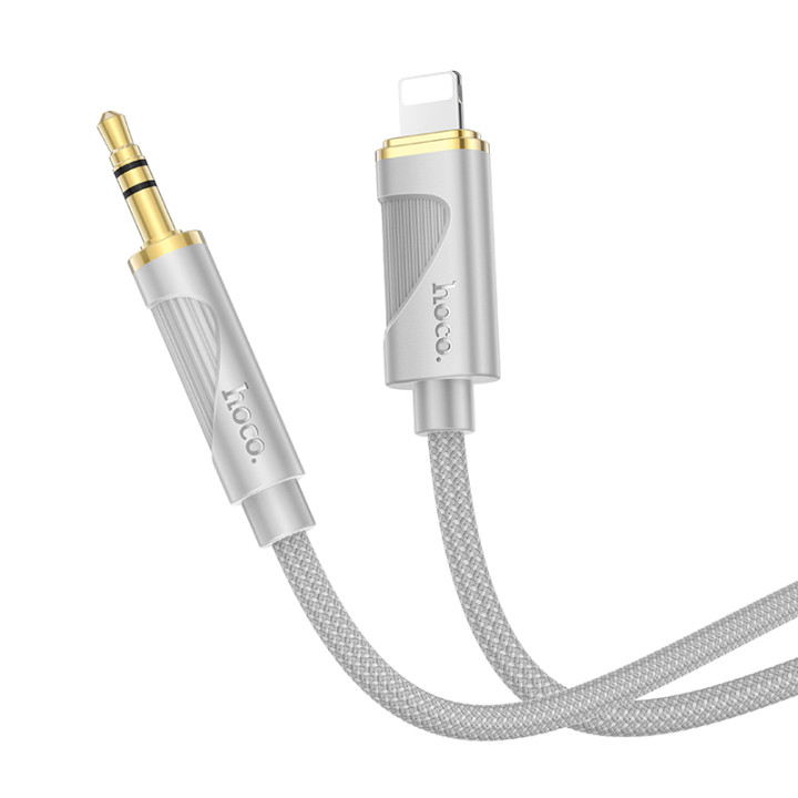 Аудіокабель HOCO UPA30 iP to 3.5mm male 1m, Gray