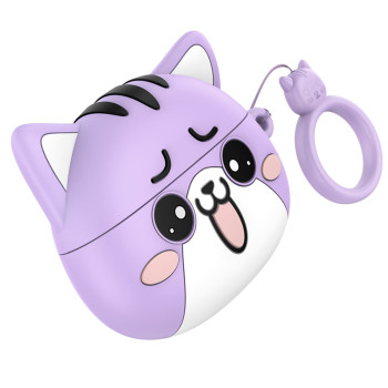 Беспроводные Bluetooth наушники HOCO EW48 300 mAh, Purple Cat