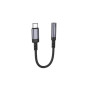Перехідник BOROFONE BV24 Graceful digital Type-C to 3.5mm, Metal Grey