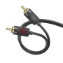 Аудіо-кабель HOCO UPA29 RCA to RCA 1.5m, Black