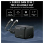 Мережевий зарядний пристрій UGREEN X517 з кабелем Type-C to Type-C, Black