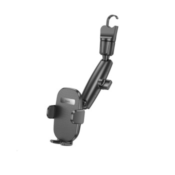 Автомобільний тримач HOCO H17 Waves rearview mirror car holder, Black