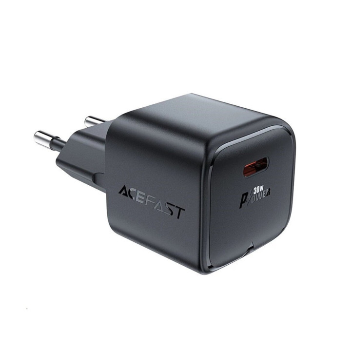 Мережевий зарядний пристрій ACEFAST A77 mini PD30W GaN, Black