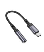 Перехідник BOROFONE BV24 Graceful digital Type-C to 3.5mm, Metal Grey