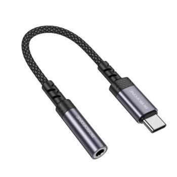 Перехідник BOROFONE BV24 Graceful digital Type-C to 3.5mm, Metal Grey