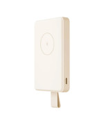 Внешний аккумулятор Power Bank Xiaomi 6000mAh 15W с беспроводной зарядкой, Beige