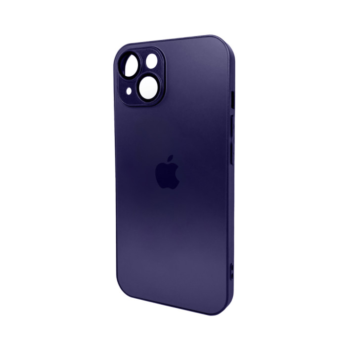 Чехол AG Glass Matt Frame Color для iPhone 15, Deep Purple