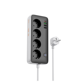 Сетевой удлинитель HOCO AC22 PD30W / 1C3A, Black