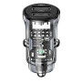 Автомобильное зарядное устройство Usams US-CC162 C31 15W Dual USB, Transparent-Black